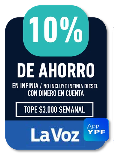 10% La Voz · EN INFINIA / NO INCLUYE INFINIA DIESEL CON DINERO EN CUENTA · TOPE $3.000 SEMANAL